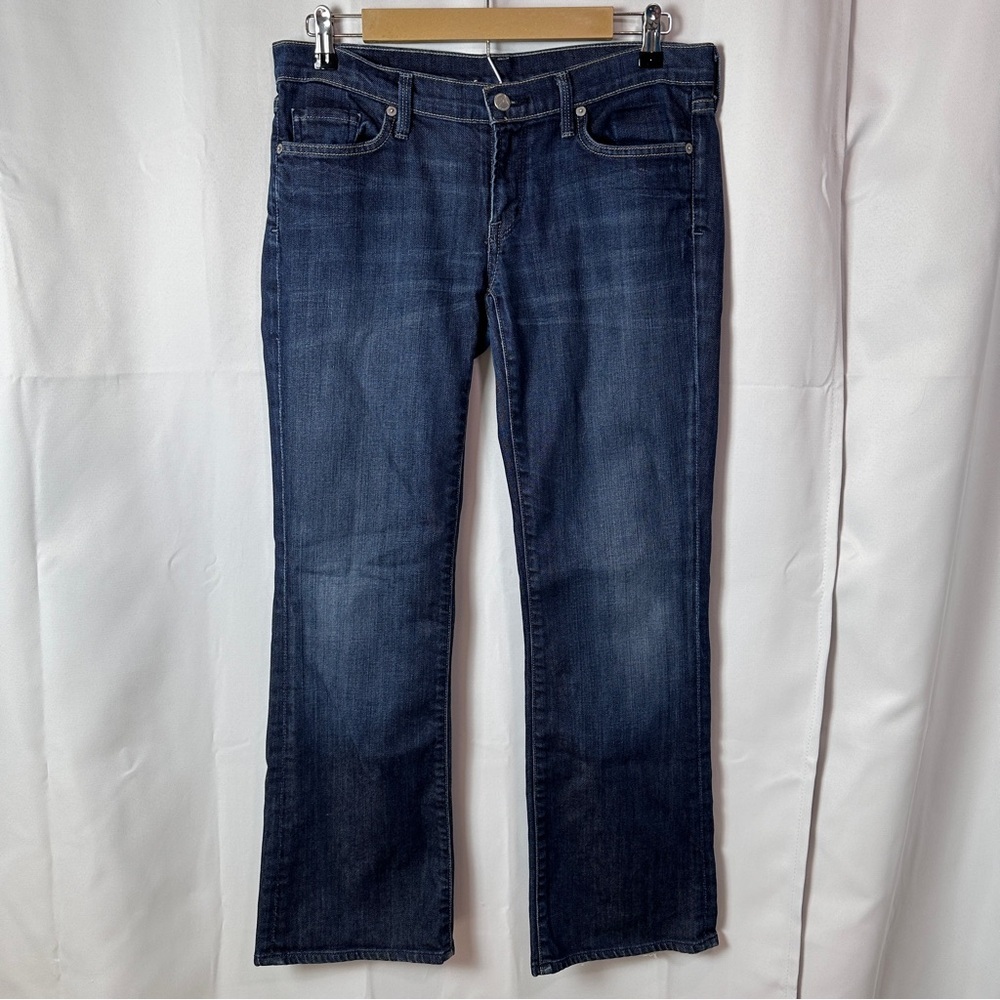 Citizens Of Humanity Dita Dark Blue Boot Cut Jeans - Petite Size 31